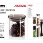 Jar ARDESTO Fresh, 500 ml, glass, plastic, silicone AR1305SF