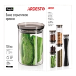 Jar ARDESTO Fresh, 700 ml, glass, plastic, silicone AR1307SF