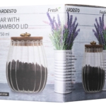 Jar ARDESTO Fresh Vintage 750 ml, glass, bamboo AR1375BV