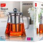 ARDESTO Teapot Gemini Roma, 950 ml, borosilicate glass, stainless steel AR1995GM