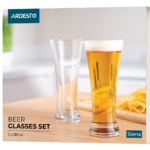 Набір стаканів для пива ARDESTO Siena 380 мл, 2 шт, скло AR2638BS