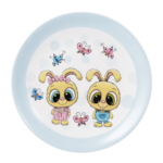 ARDESTO Set of children’s dishes Bunnies, 3pcs, new bone china AR3456BS