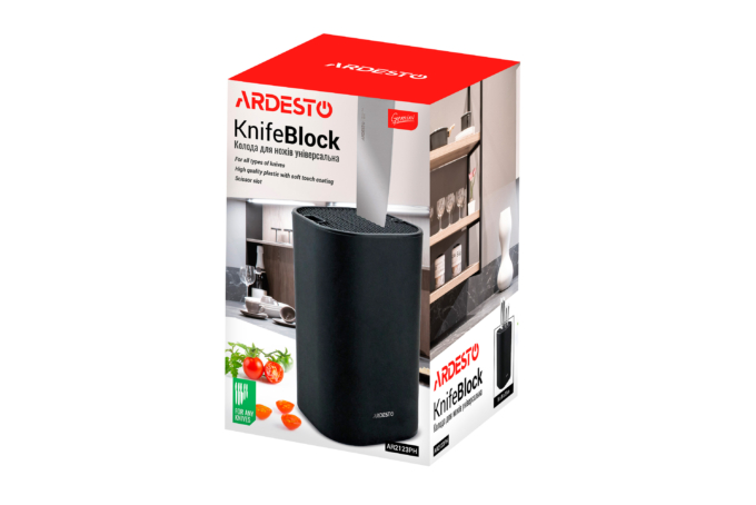 ARDESTO Knife Block Gemini, 23 cm, black, plastic AR2123PH