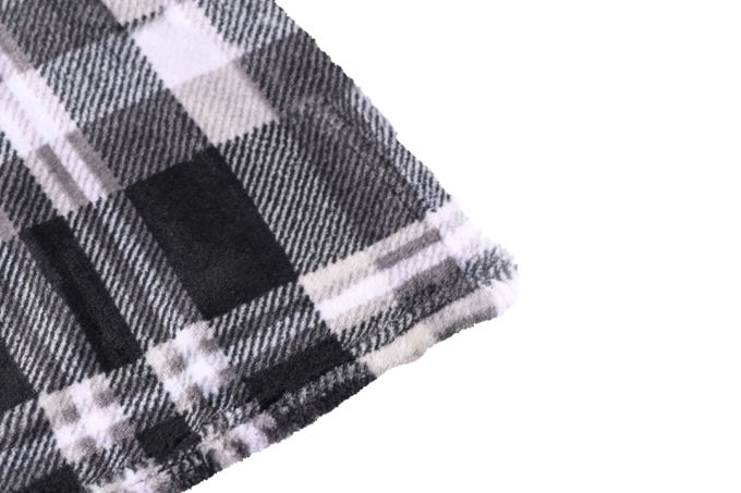 Blanket ARDESTO Flannel, grey check, 200х220 cm ART0102PB