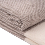 Blanket ARDESTO Leonardo Bianco, taup with white, 140×200 cm ART0501LB