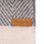 Blanket ARDESTO Leonardo Bianco, grey with white, 140×200 cm ART0502LB
