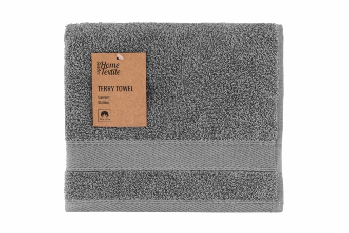 Terry towel ARDESTO SuperSoft, grey, 50×90 cm ART2250SL