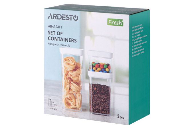 Набір контейнерів ARDESTO Fresh 3 шт, AR4103FT