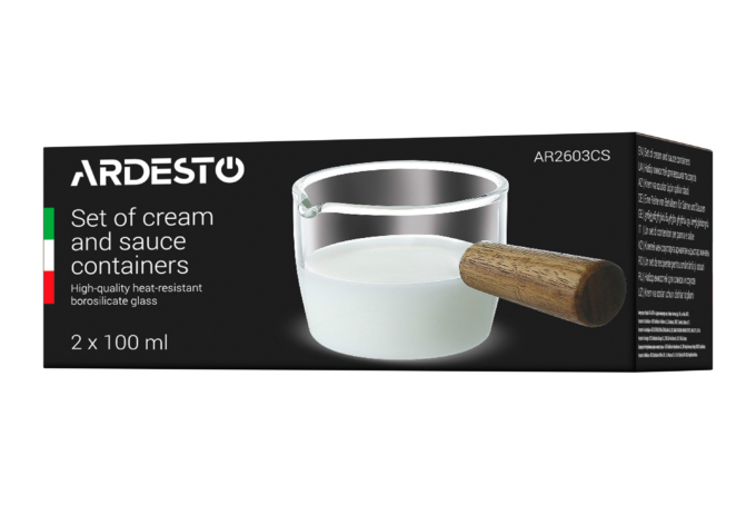 ARDESTO Set of capacity for cream and sauce, 100 ml, 2 pcs AR2603CS