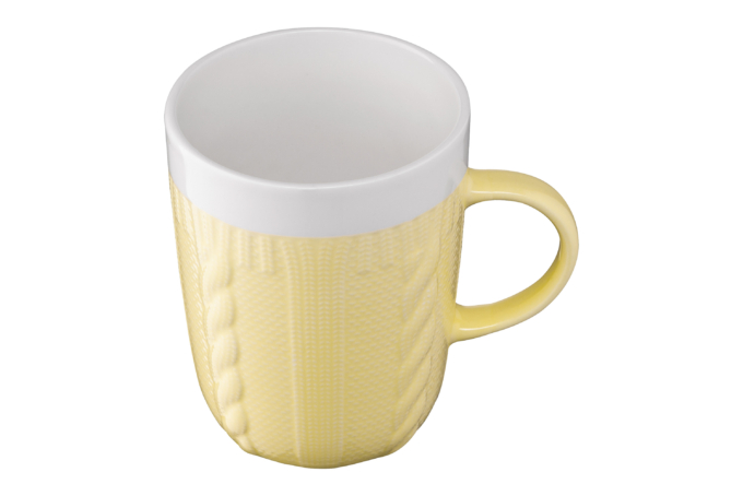 Чашка ARDESTO Кnitti, 330 мл, желтая, AR3457Y
