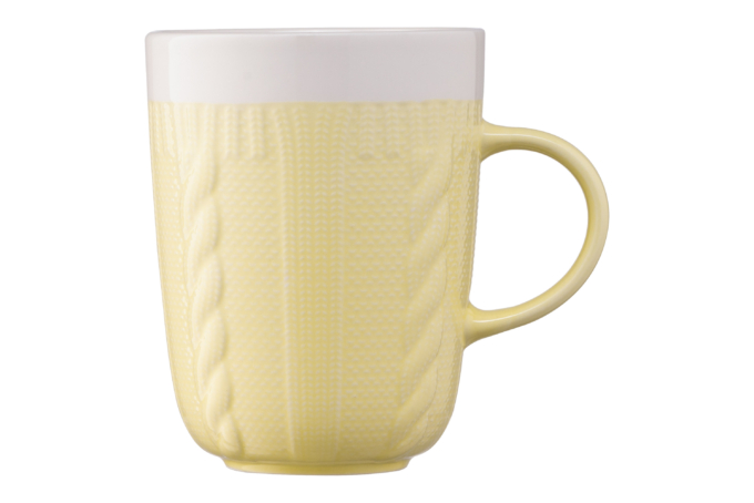 Mug ARDESTO Кnitti, 330 ml, yellow, AR3457Y