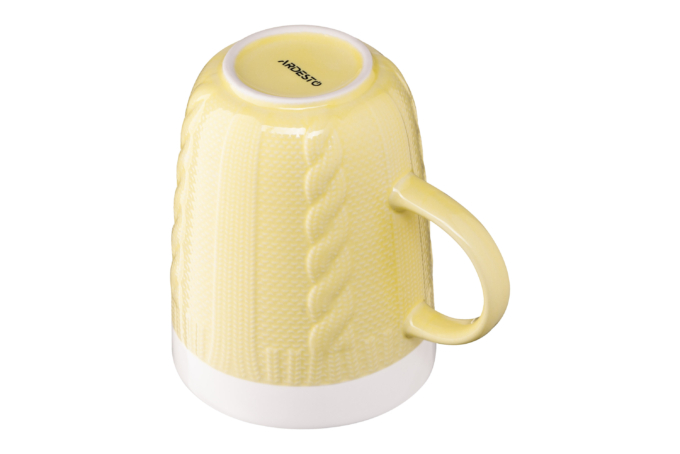 Чашка ARDESTO Кnitti, 330 мл, жовта, AR3457Y