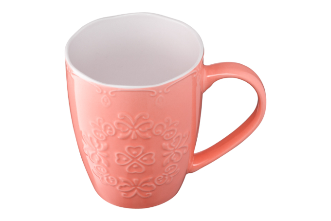Чашка ARDESTO Barocco, 330 мл, рожева, AR3458P