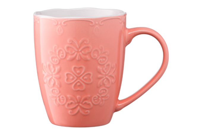 Чашка ARDESTO Barocco, 330 мл, рожева, AR3458P