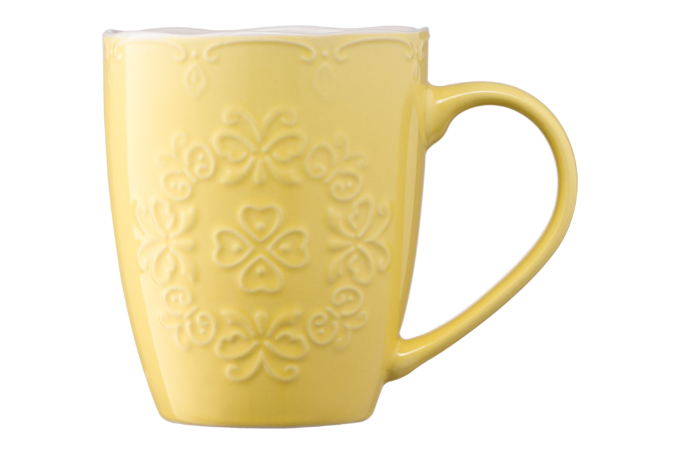 Чашка ARDESTO Barocco, 330 мл, жовта, AR3458Y