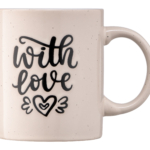 Mug ARDESTO With love, 330 ml, beige, AR3470BG