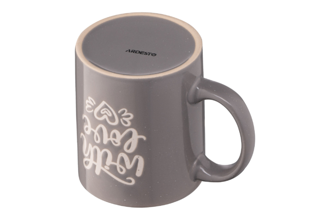 Mug ARDESTO With love, 330 ml, gray, AR3470GR