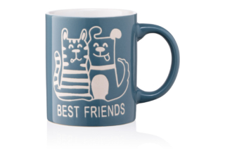 Чашка ARDESTO Best friends, 330 мл, синя, AR3471BL
