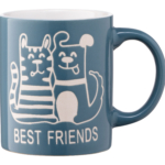 Чашка ARDESTO Best friends, 330 мл, синяя, AR3471BL