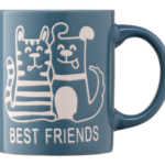 Чашка ARDESTO Best friends, 330 мл, синяя, AR3471BL