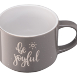 Mug ARDESTO Be joyful, 330 ml, gray, AR3472GR