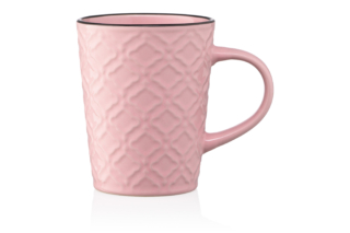Чашка ARDESTO Relief, 320 мл, розовая, AR3474P
