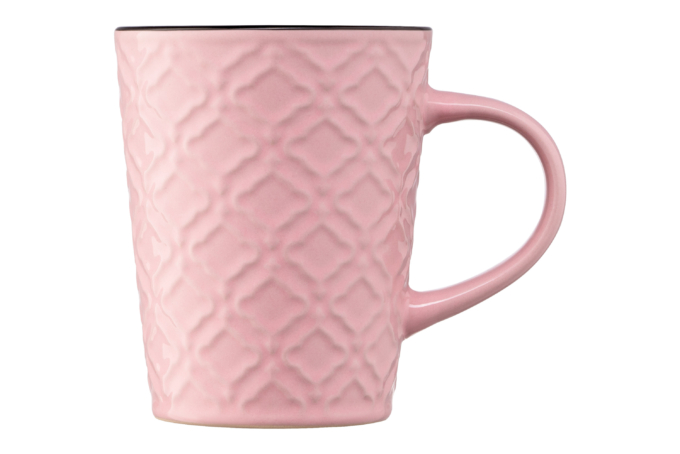 Чашка ARDESTO Relief, 320 мл, рожева, AR3474P
