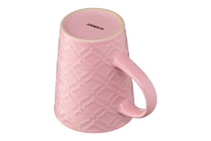 Mug ARDESTO Relief, 320 ml, pink, AR3474P