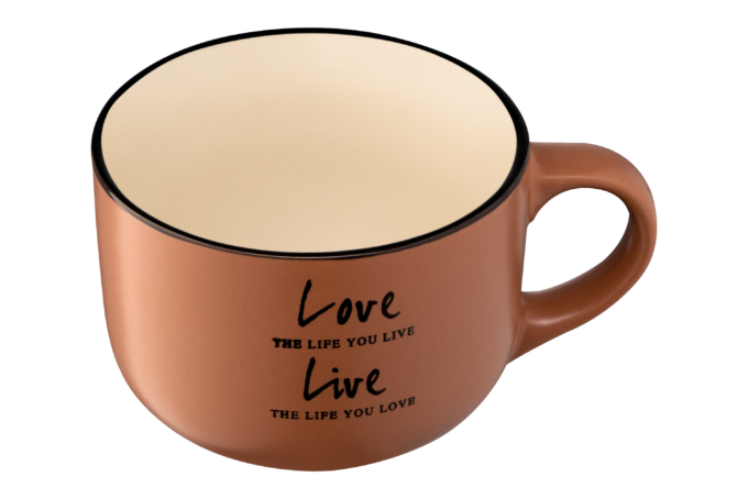 Mug ARDESTO Way of life, 550 ml, brown, AR3478BR