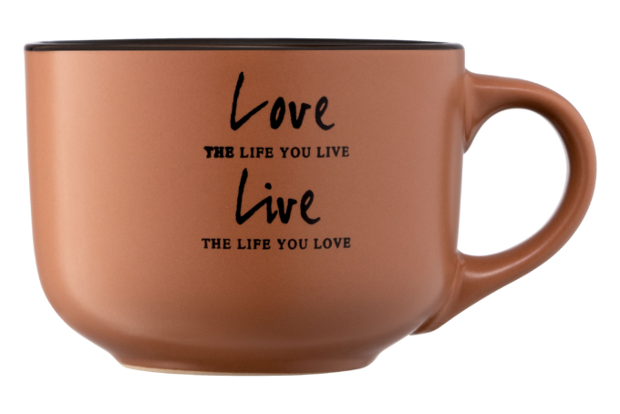 Чашка ARDESTO Way of life, 550 мл, коричнева, AR3478BR