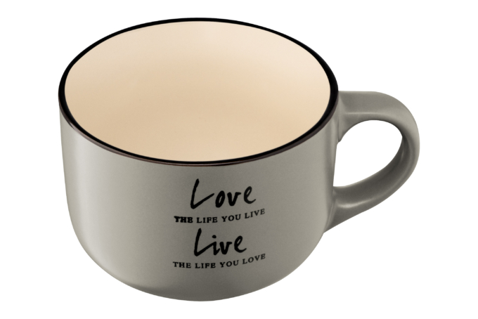 Mug ARDESTO Way of life, 550 ml, gray, AR3478GR