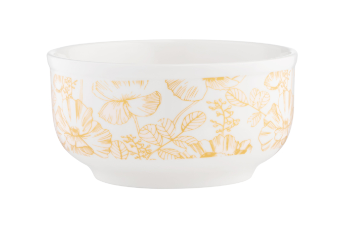 ARDESTO Salad bowl with lid Sunny day, 14 cm, porcelain AR3494