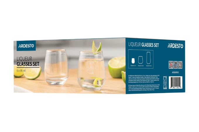 ARDESTO Liqueur Glass set Gloria Shine 95 ml, 6 pcs, glass AR2609GS