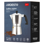 Гейзерна кавоварка ARDESTO Gemini Cremona, 3 чашки AR0803AG