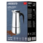 Гейзерная кофеварка ARDESTO Gemini Apulia, 4 чашки AR0804SS