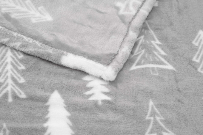 Blanket ARDESTO Flannel, grey pine, 160х200 cm ART0110PB