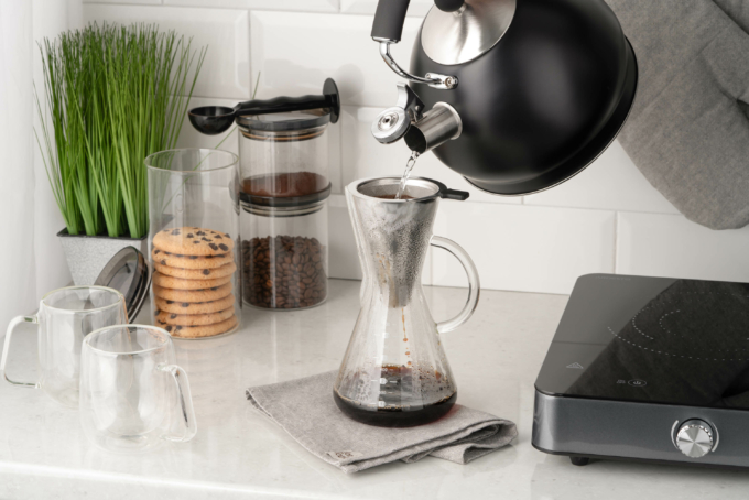 Кемекс для заваривания кофе с фильтром ARDESTO Black Mars, 600 мл, боросиликатное стекло, AR0706CM