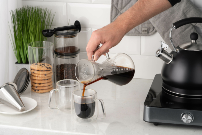 ARDESTO Coffee pot Black Mars, 600 ml, borosilicate glass, AR0706CM