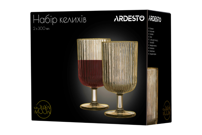 ARDESTO Glasses set Golden Moon 2 pcs, 300 ml, glass AR2630GM