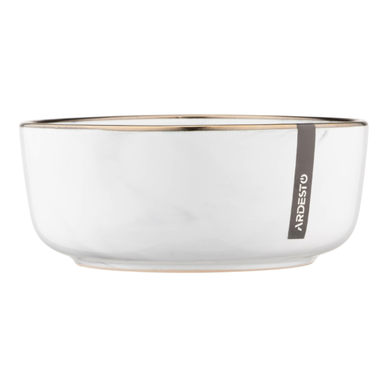 ARDESTO Salad bowl Marmo, 15.6 сm, white, ceramics AR2916MRW