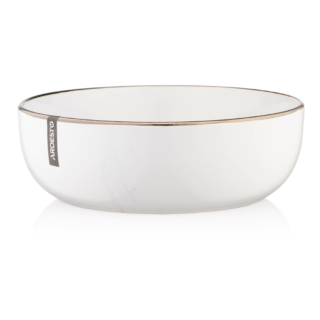 Тарелка суповая ARDESTO Marmo, 19 см, белая, керамика AR2919MRBW