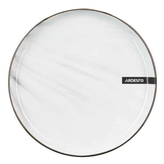 Тарілка десертна ARDESTO Marmo, 19 см, біла, кераміка AR2919MRW
