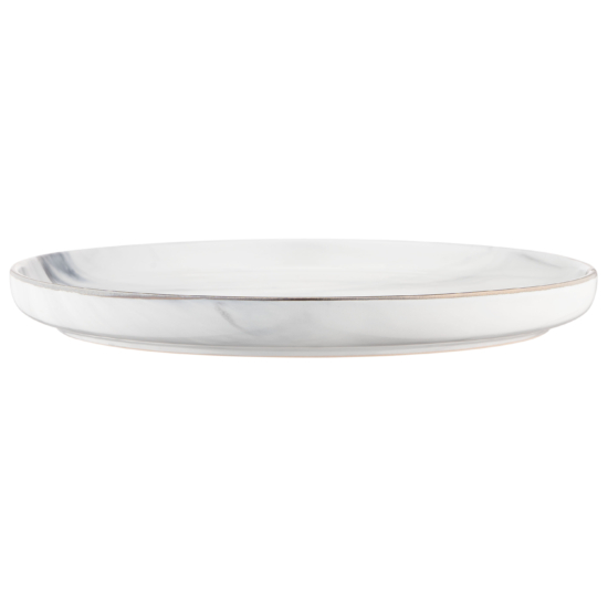 Тарелка обеденная ARDESTO Marmo, 27 см, белая, керамика AR2927MRW