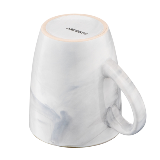 ARDESTO Mug Marmo, 390 ml, white, AR2939MRW