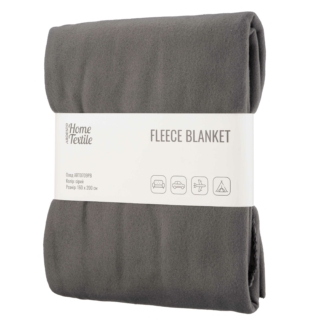 ARDESTO Fleece blanket, 160x200cm, gray ART0709PB