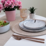 Dinner plate Marmo, 27 сm, white, ceramics AR2927MRW