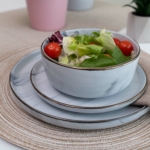 ARDESTO Salad bowl Marmo, 15.6 сm, white, ceramics AR2916MRW