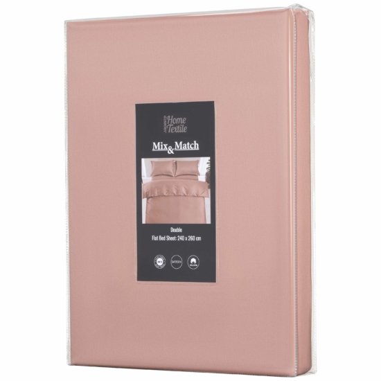 Простынь ARDESTO Mix&Match Premium, 240×260см, розовый светлый ART2426FSU