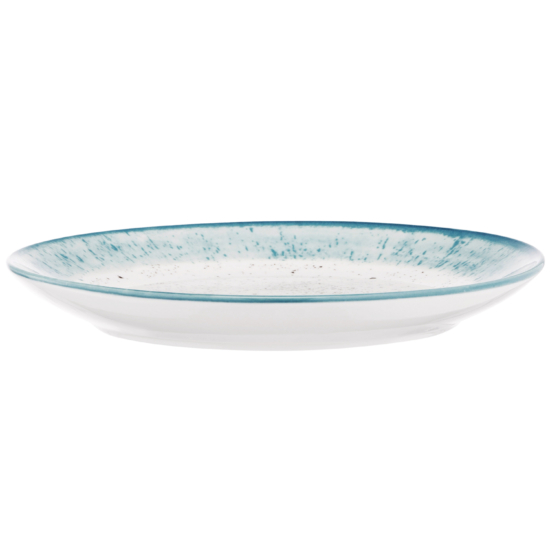 Тарелка десертная ARDESTO Siena, 19см, фарфор, бело-голубой