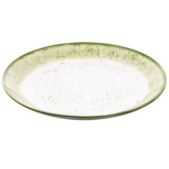 Тарелка десертная ARDESTO Siena, 19см, фарфор, бело-зеленый